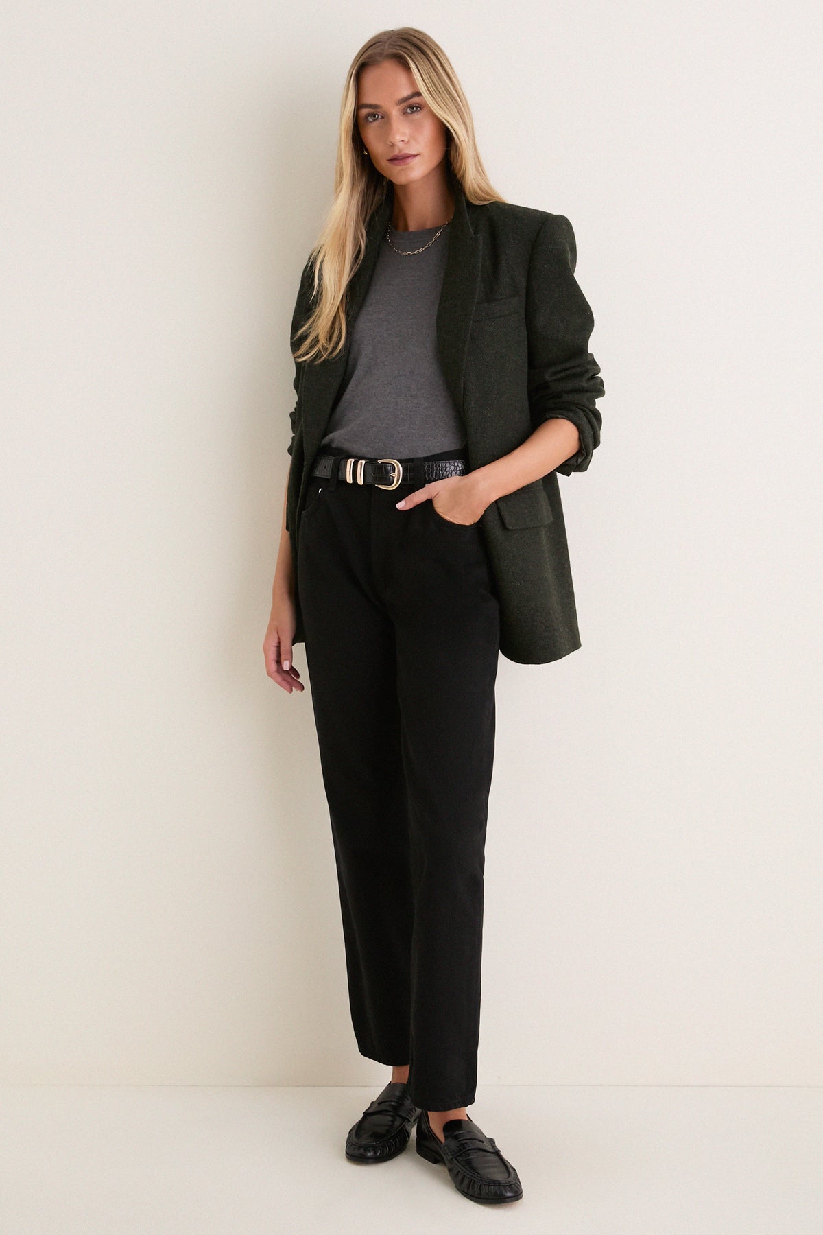 Solid Black Savannah Cigarette Jean