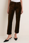 Caramel Velvet Anissa Straight Leg