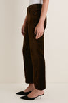 Caramel Velvet Anissa Straight Leg