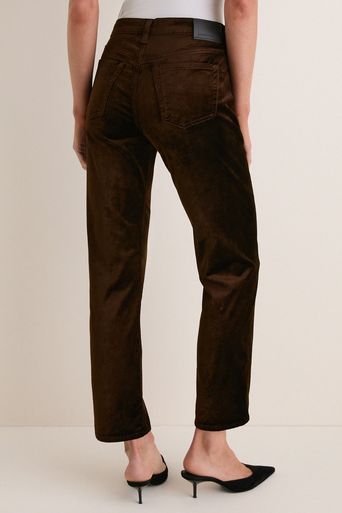 Caramel Velvet Anissa Straight Leg