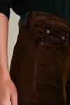 Caramel Velvet Anissa Straight Leg