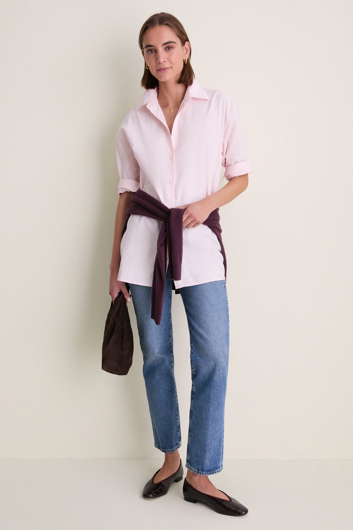 Light Pink Oxford Chandler Boyfriend Button Down