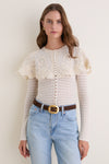 Cream Chandra Lace Cape Cardigan