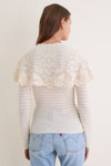 Cream Chandra Lace Cape Cardigan