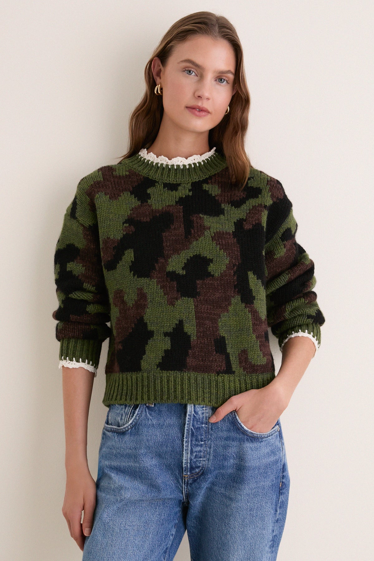 Multi Channing Crew Neck Sweater