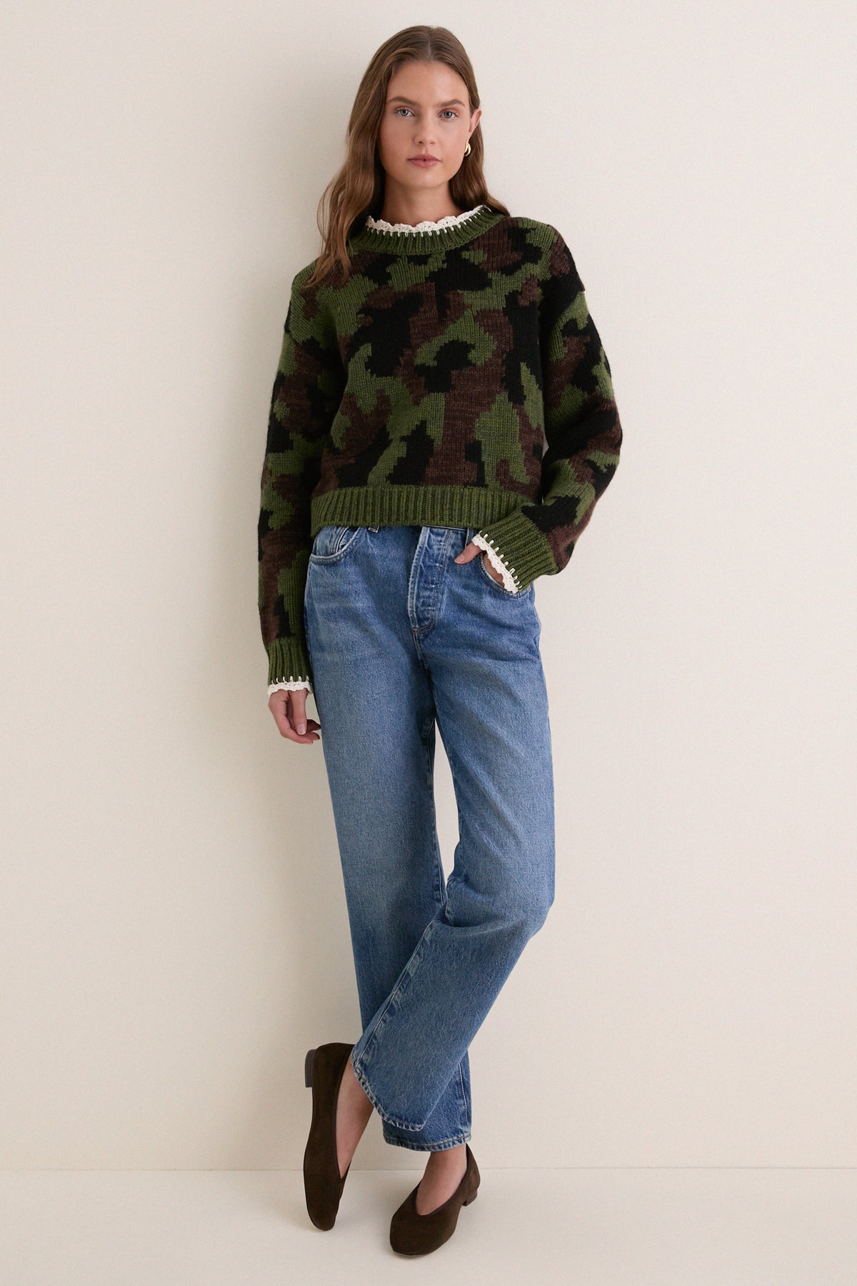 Multi Channing Crew Neck Sweater