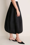 Black Evora Bubble Midi Skirt