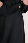 Black Evora Bubble Midi Skirt