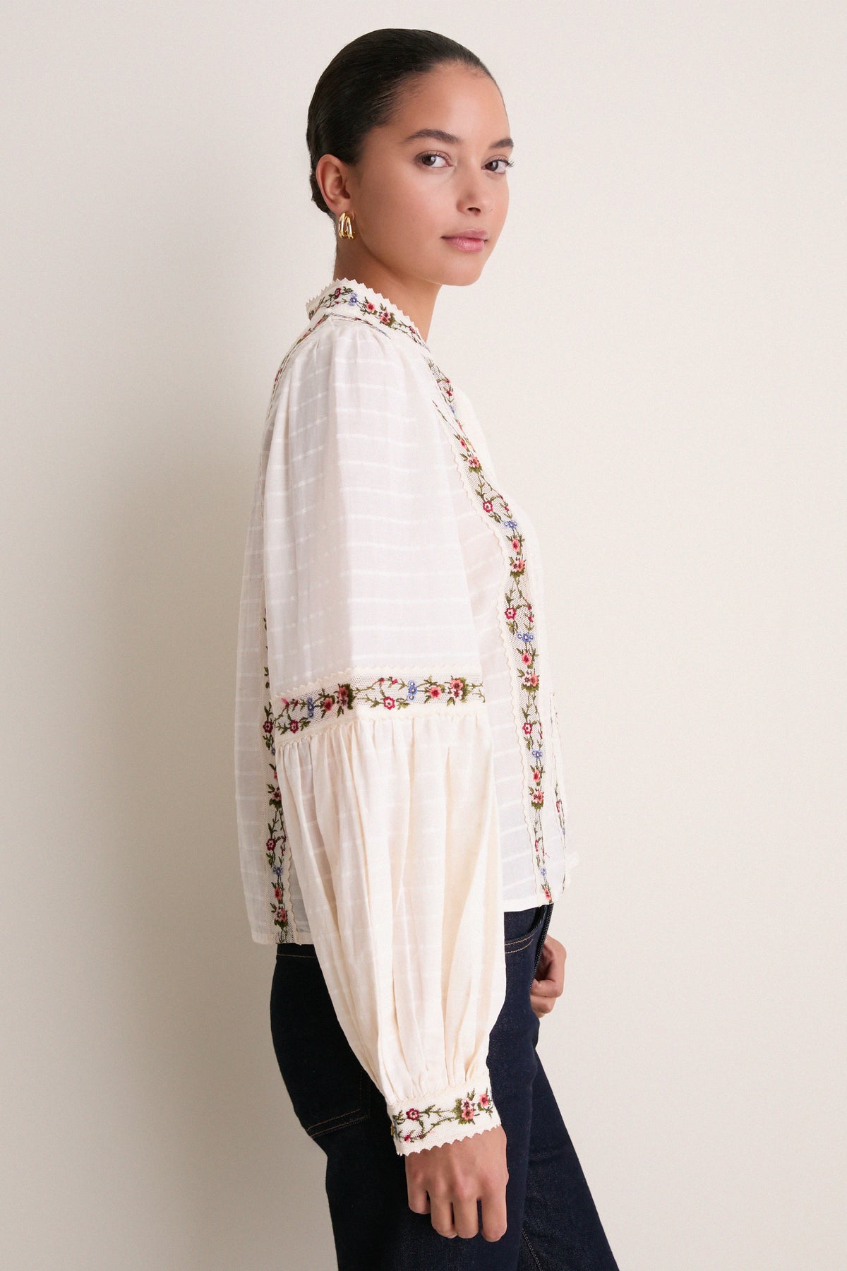 Cream Kaiya Floral Top