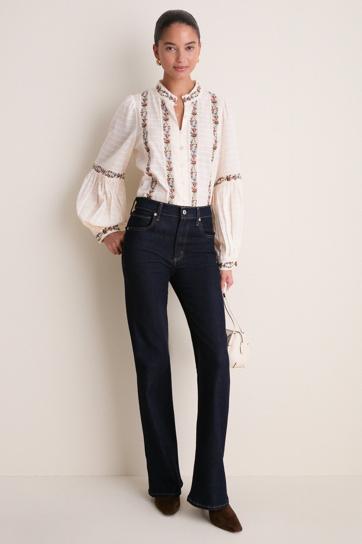 Cream Kaiya Floral Top