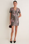 Tea Rose Jacquard Caroline Mini Dress