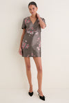 Tea Rose Jacquard Caroline Mini Dress