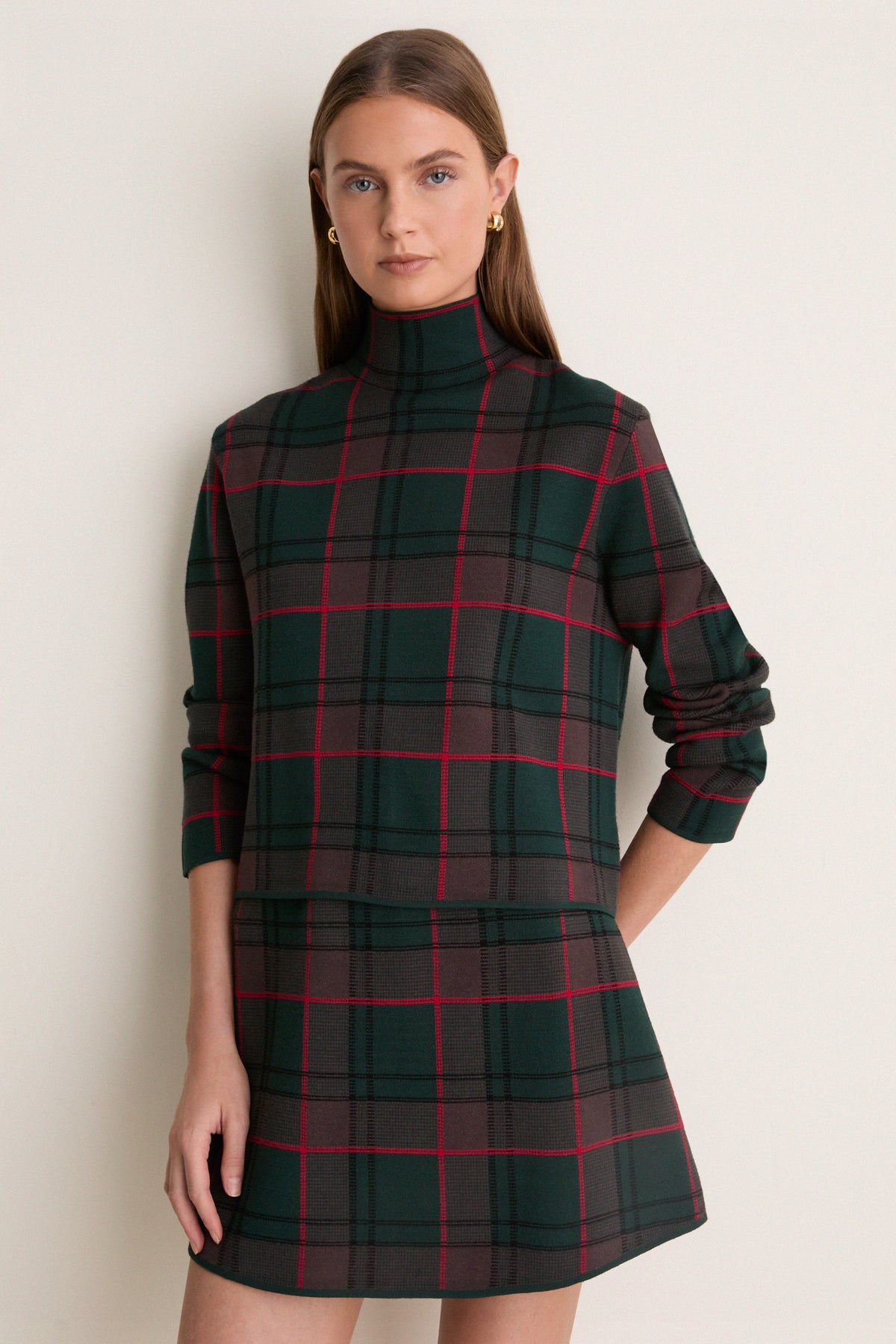 Modern Plaid Cate Top