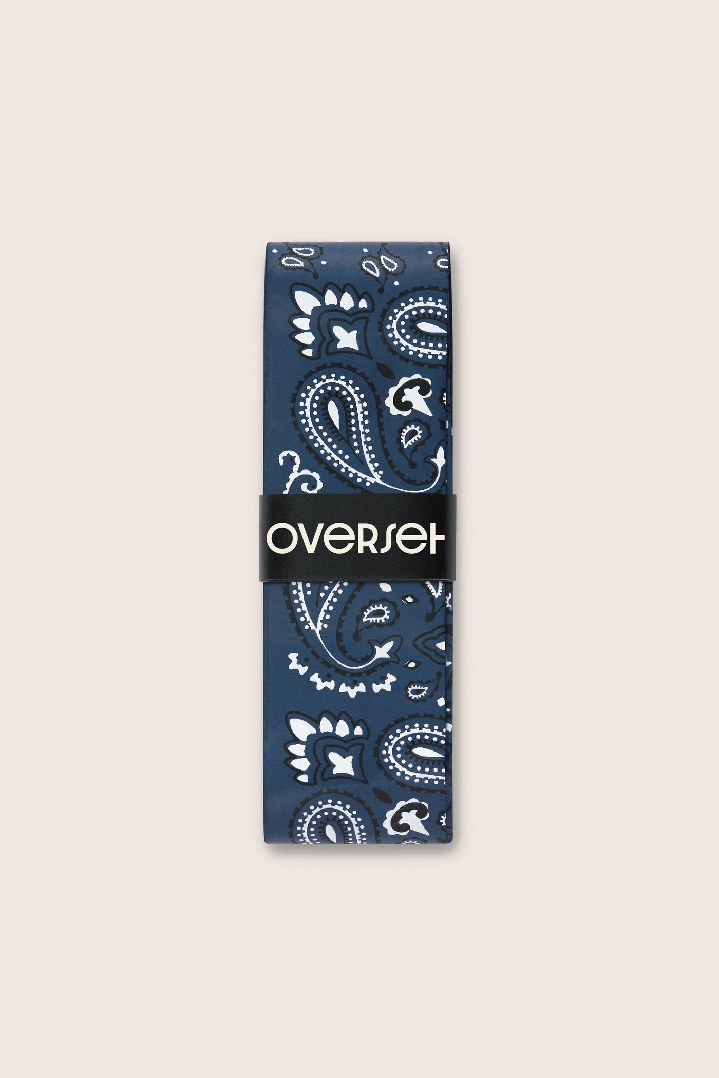 Overset Navy and White Bandana Overgrip