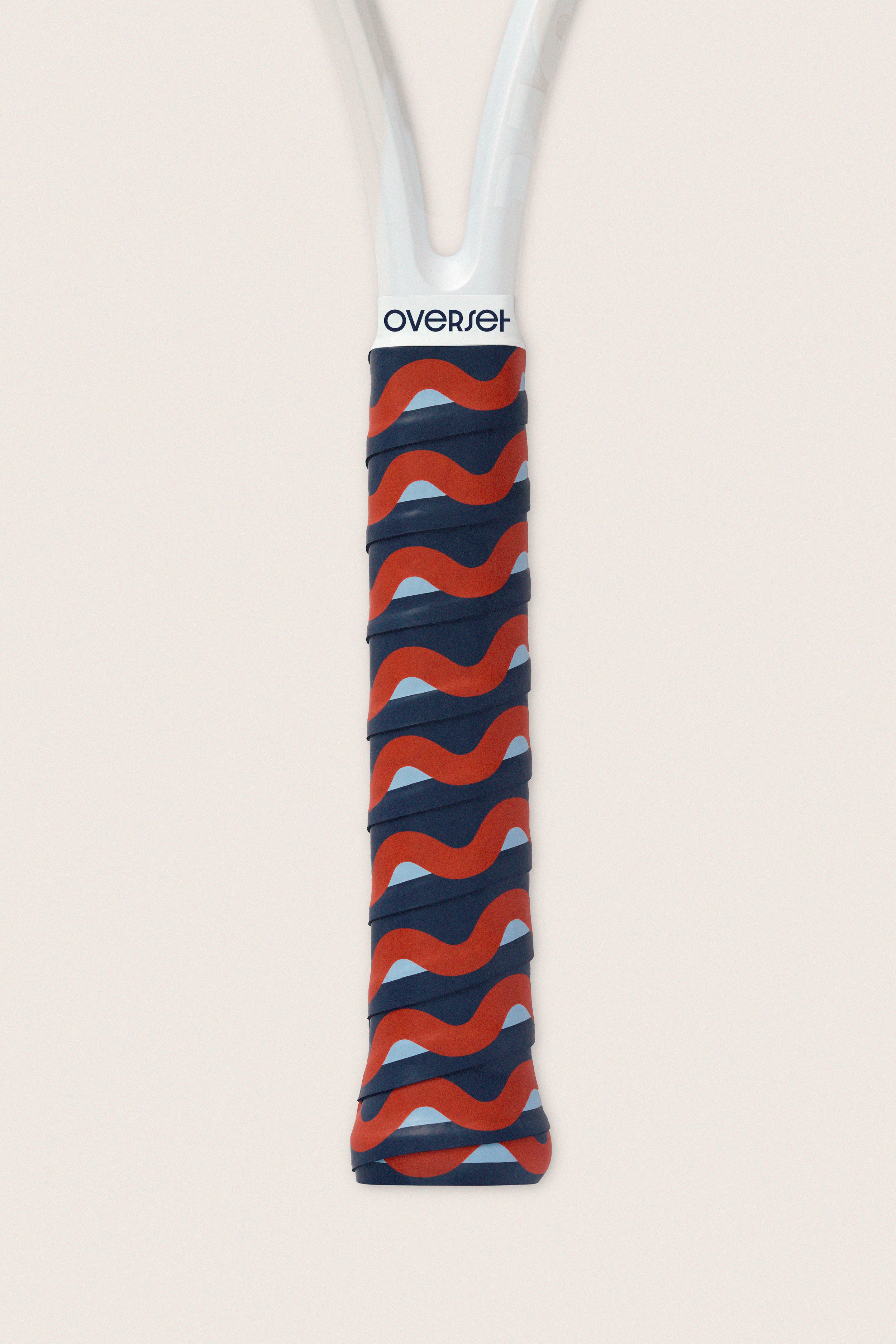 Overset Red and Navy Wave Overgrip
