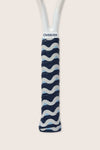 Overset White and Navy Wave Overgrip