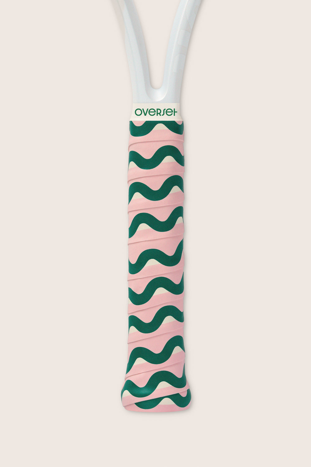 Overset Green and Pink Wave Overgrip