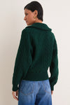 College Green Wool Cashemere Polo Collar Cardigan