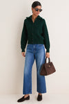 College Green Wool Cashemere Polo Collar Cardigan