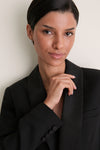 Polo Black Wool Tricotene Woven Blazer