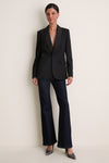 Polo Black Wool Tricotene Woven Blazer