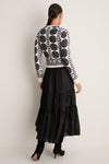 Polo Black Silk Habotai Woven Long Sleeve A-Line Maxi Dress