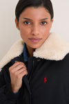 Polo Black Matte Poly Blend Woven Jacket