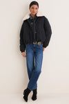 Polo Black Matte Poly Blend Woven Jacket