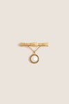 Gold and Pearl Drop Brooch
