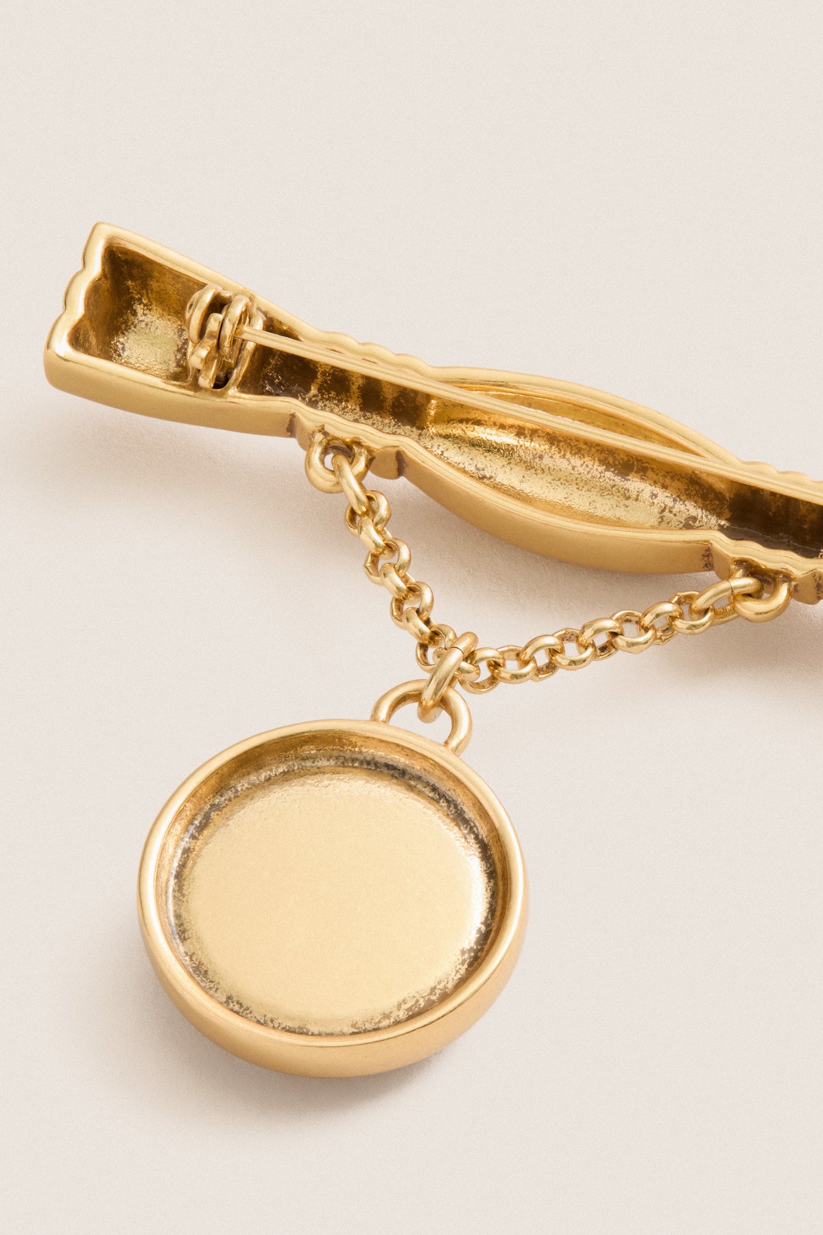 Gold and Pearl Drop Brooch