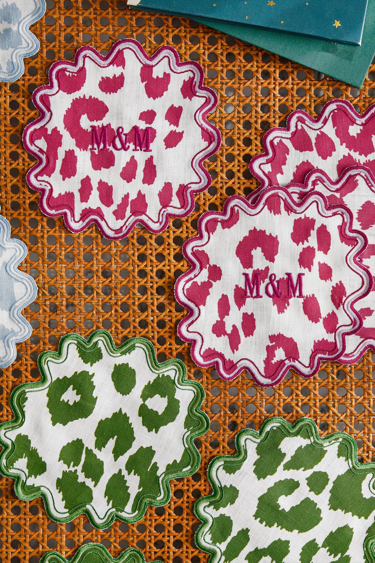 Sky Leopard Round Cocktail Napkins (Set of 4)