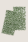 Green Leopard Guest Towels (Set of 2)