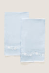 Ice Blue and White Daphne Guest (Set of 2)