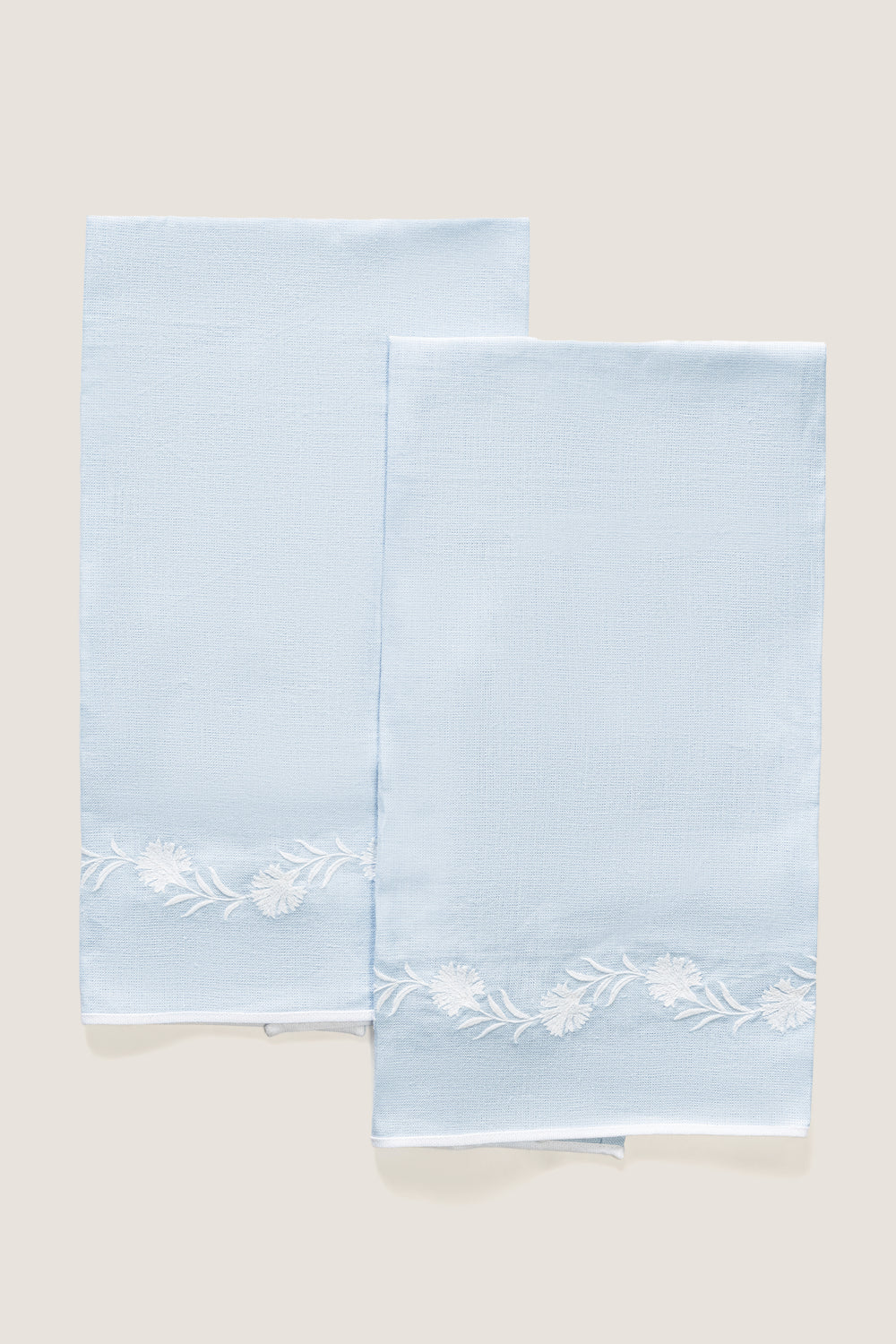 Ice Blue and White Daphne Guest (Set of 2)