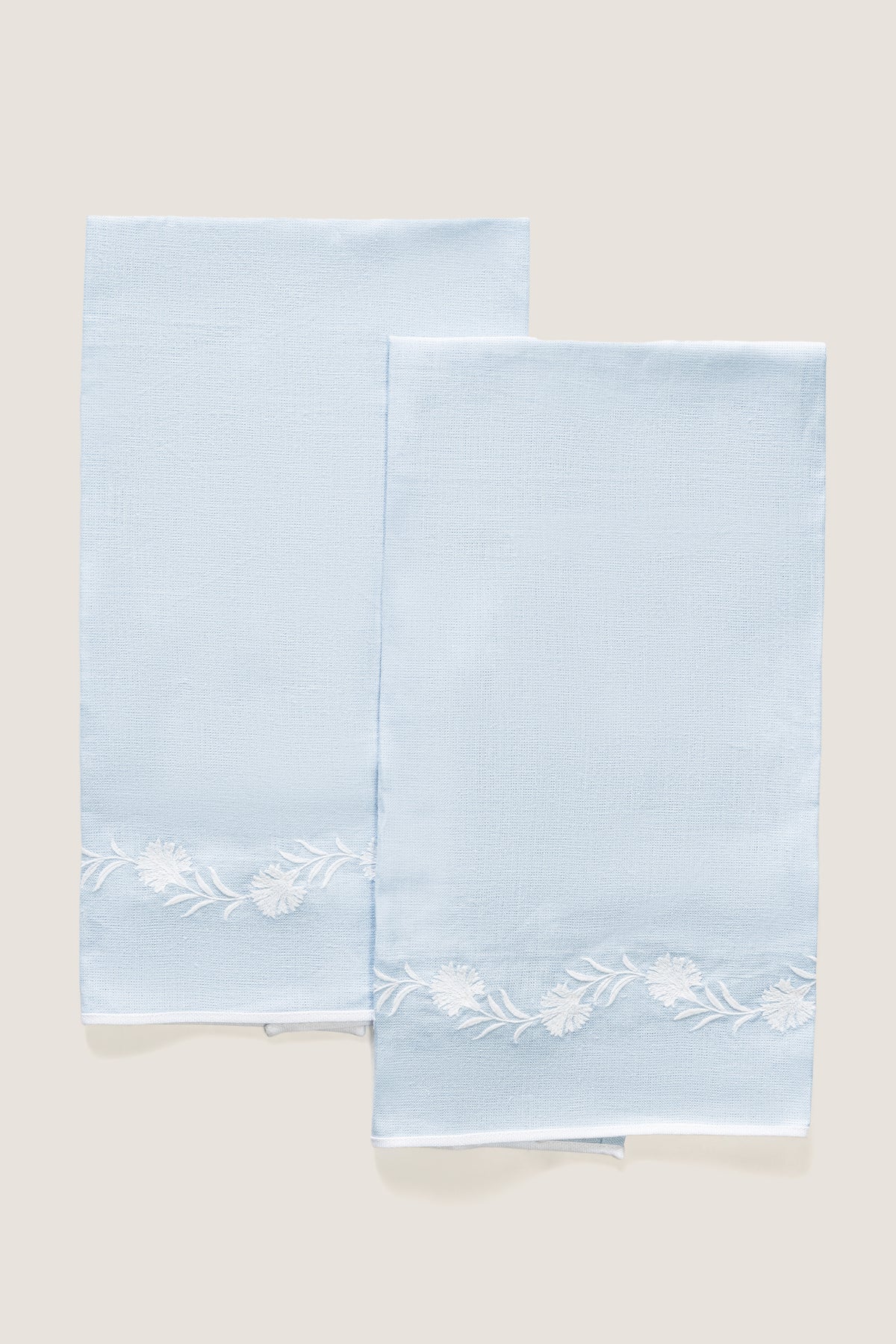 Ice Blue and White Daphne Guest (Set of 2)