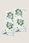 Blue Geranium Guest Towels (Set of 2)