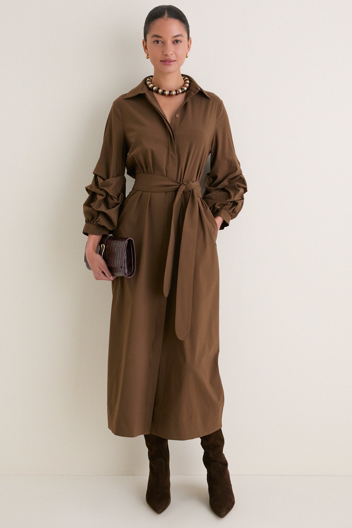 Brown Alessia Maxi Dress