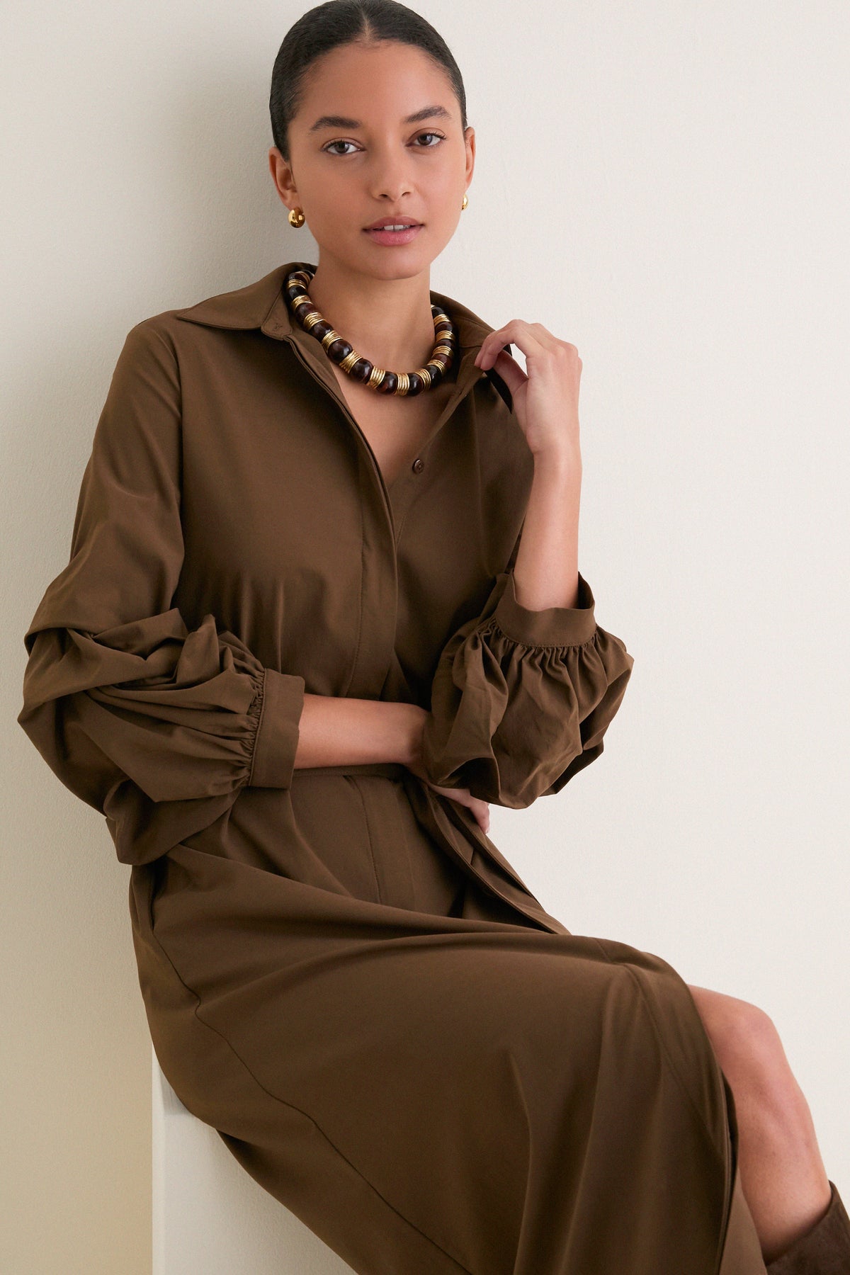 Brown Alessia Maxi Dress