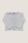 White Rolled Edge Cardigan