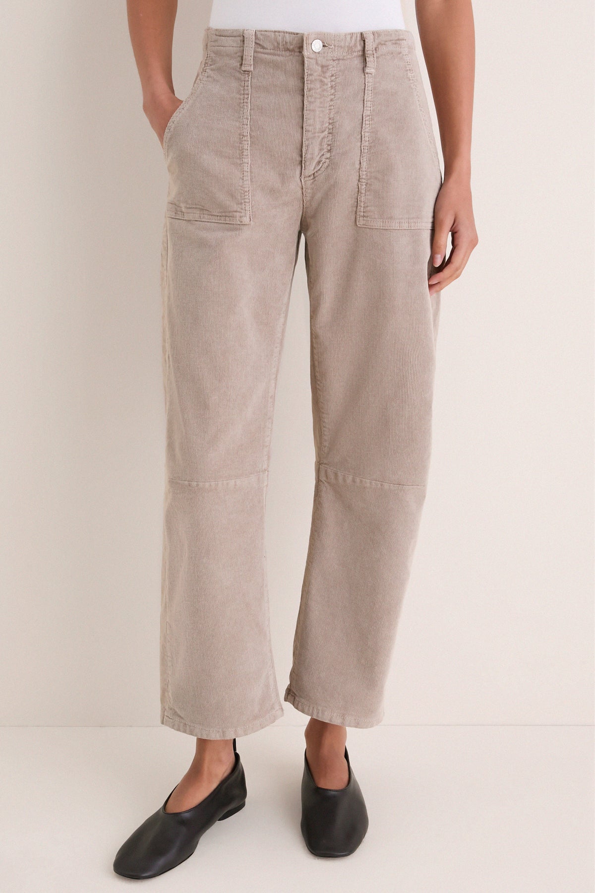Soft Taupe Corduroy Utility Soft Barrel