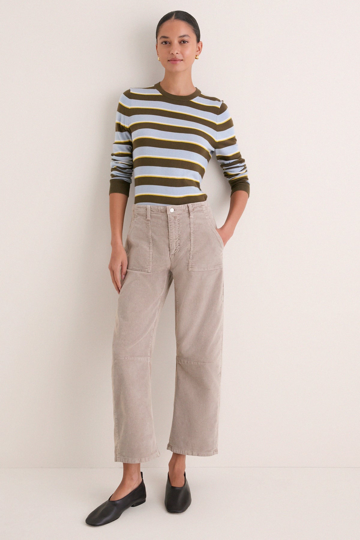 Soft Taupe Corduroy Utility Soft Barrel