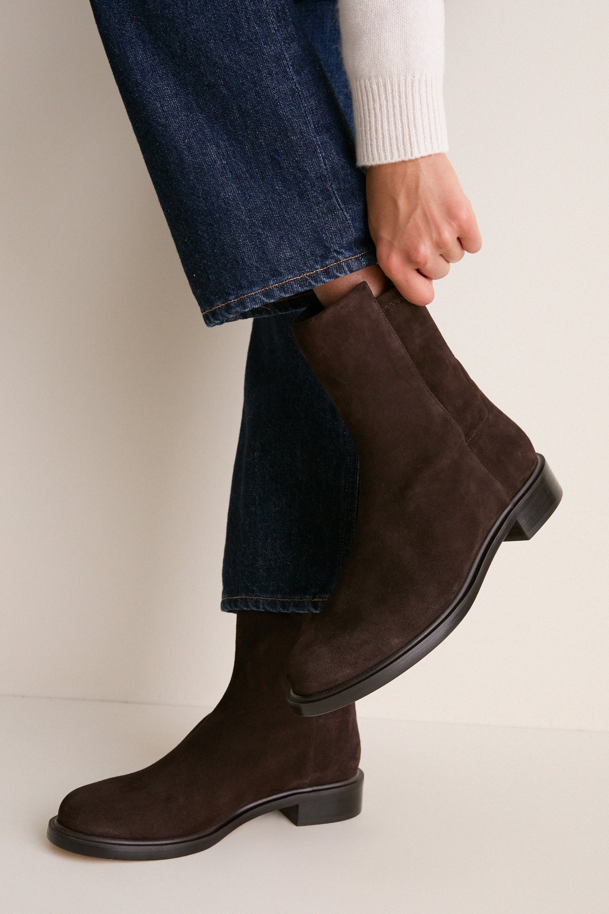 Midnight Espresso Suede Gisele Booties