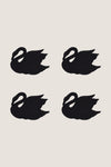 Black Swan Cocktail Napkins (Set of 4)