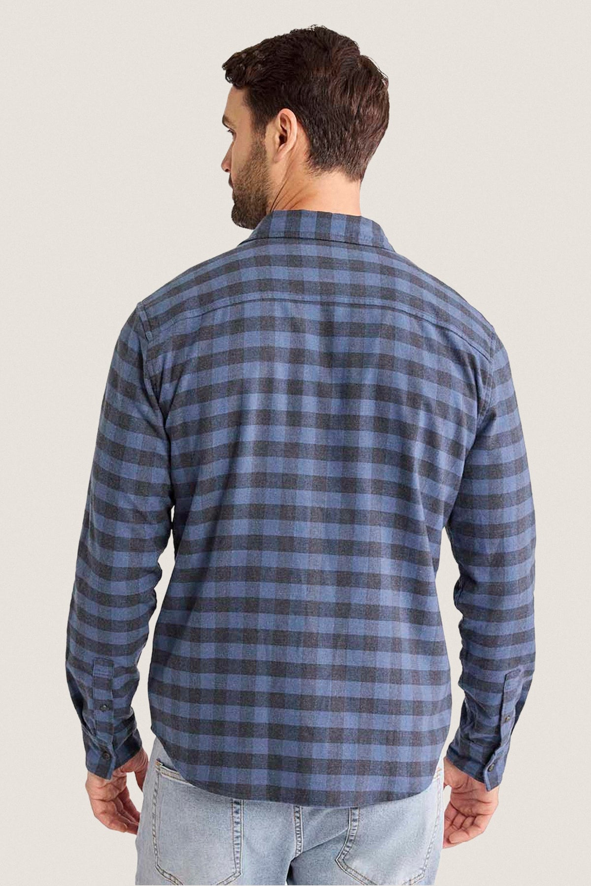 Blue Check Seaside Lightweight Flannel Shirt