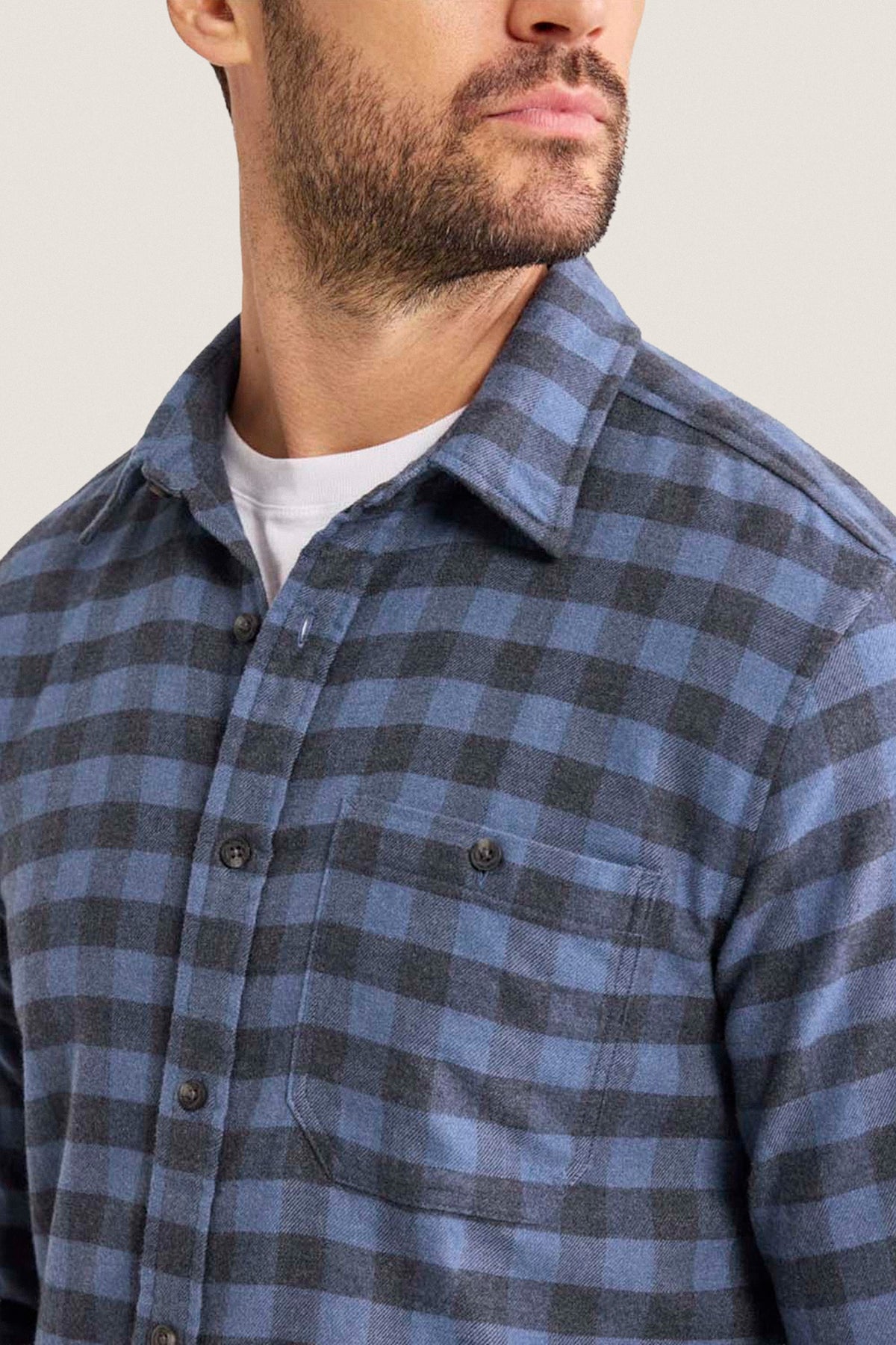 Blue Check Seaside Lightweight Flannel Shirt