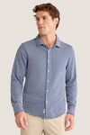 Maritime Stripe Sundown Terry Long Sleeve Button Down