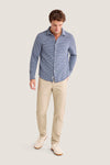 Maritime Stripe Sundown Terry Long Sleeve Button Down