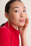 Gold Ball Drop Earrings