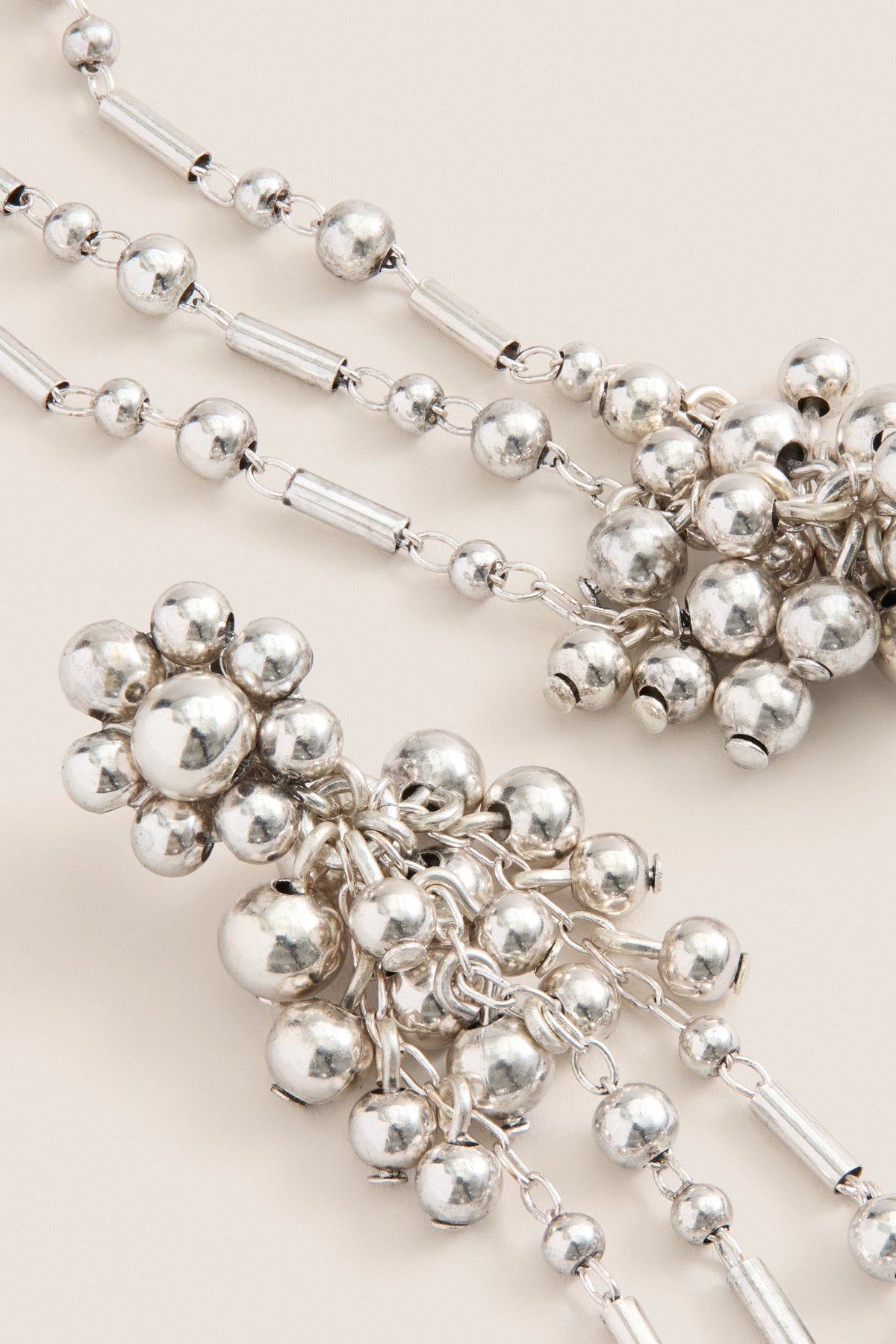 Silver Ball Drop Earrings