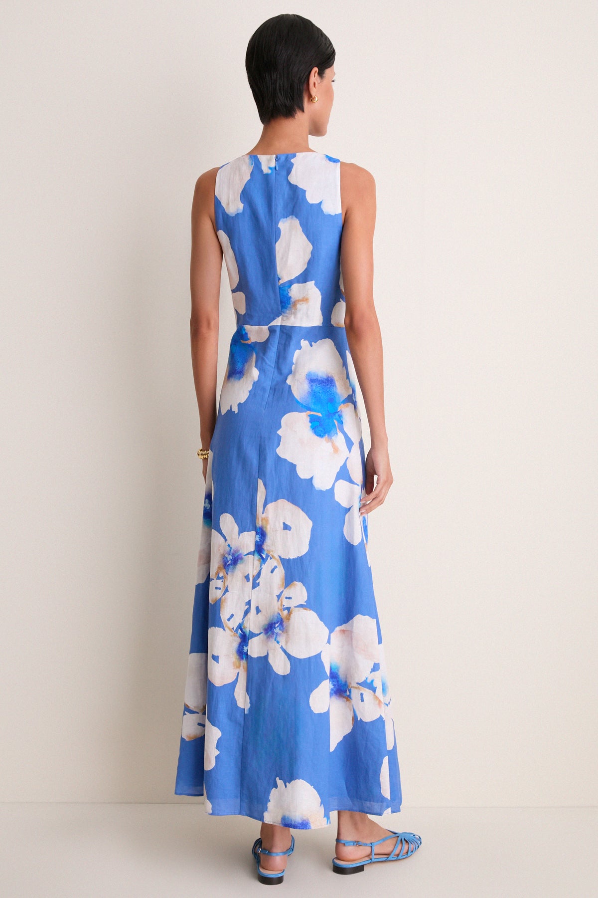 Blue Rowena Sleeveless Maxi Dress